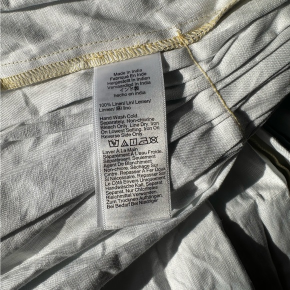 J. Crew Collection pleated linen skirt in metallic gold - Picture 3 of 3